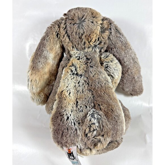 JellyCat Woodland Bashful Bunny Plush Stuffed Animal Toy Grey Brown Rabbit 11" - Picture 4 of 9